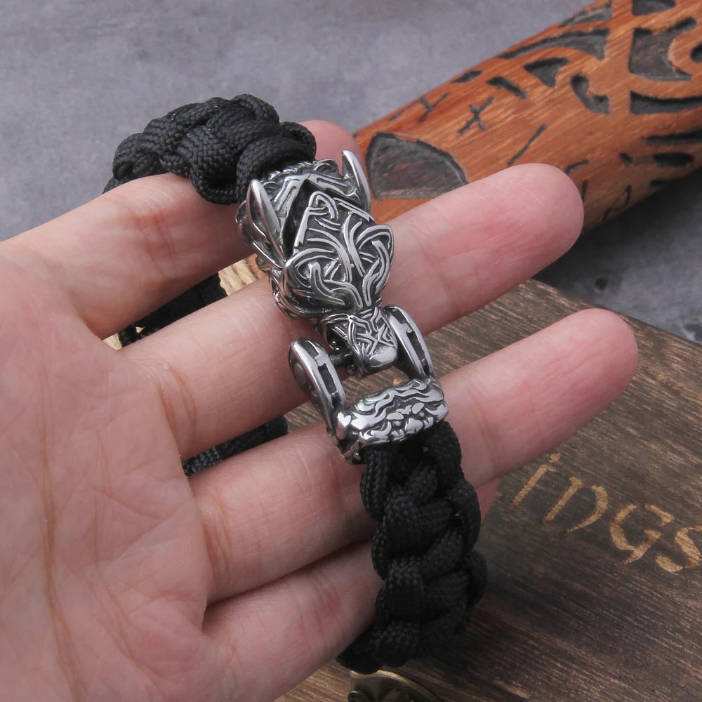 Fenrir Lokison - Handmade Paracord Vikingr Bracelet 0 The Pagan Trader