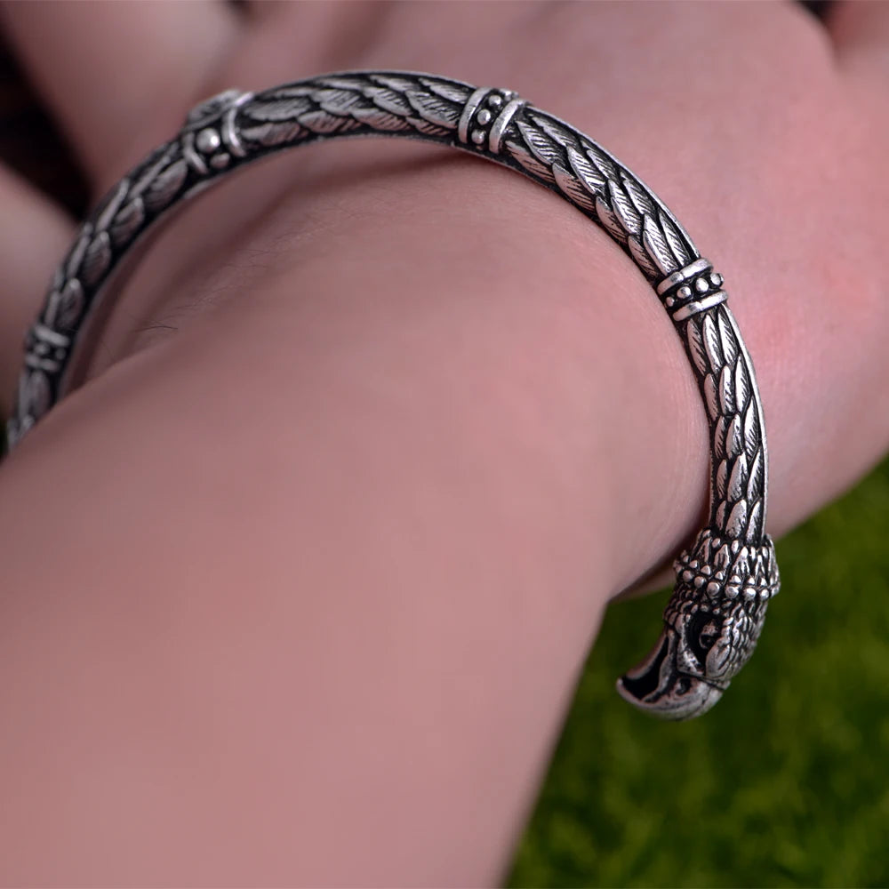 Norse Viking Raven Arm Ring Bangle Cuff Free Worldwide Shipping - Main Image