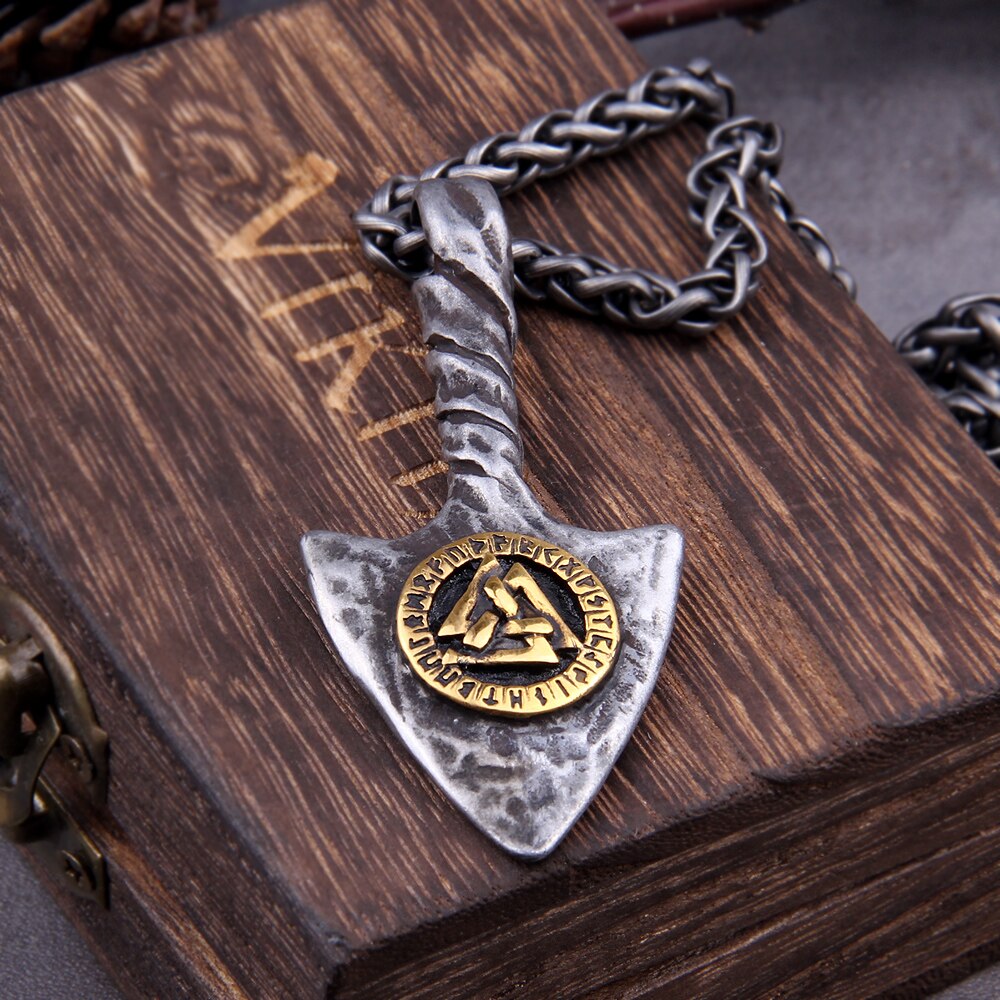 Twisted Valknut Gungnir Spearhead Amulet 0 The Pagan Trader