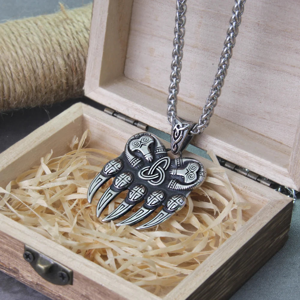 Triquetra Bear Claw - Björn Claw Viking Berserker Amulet 0 The Pagan Trader