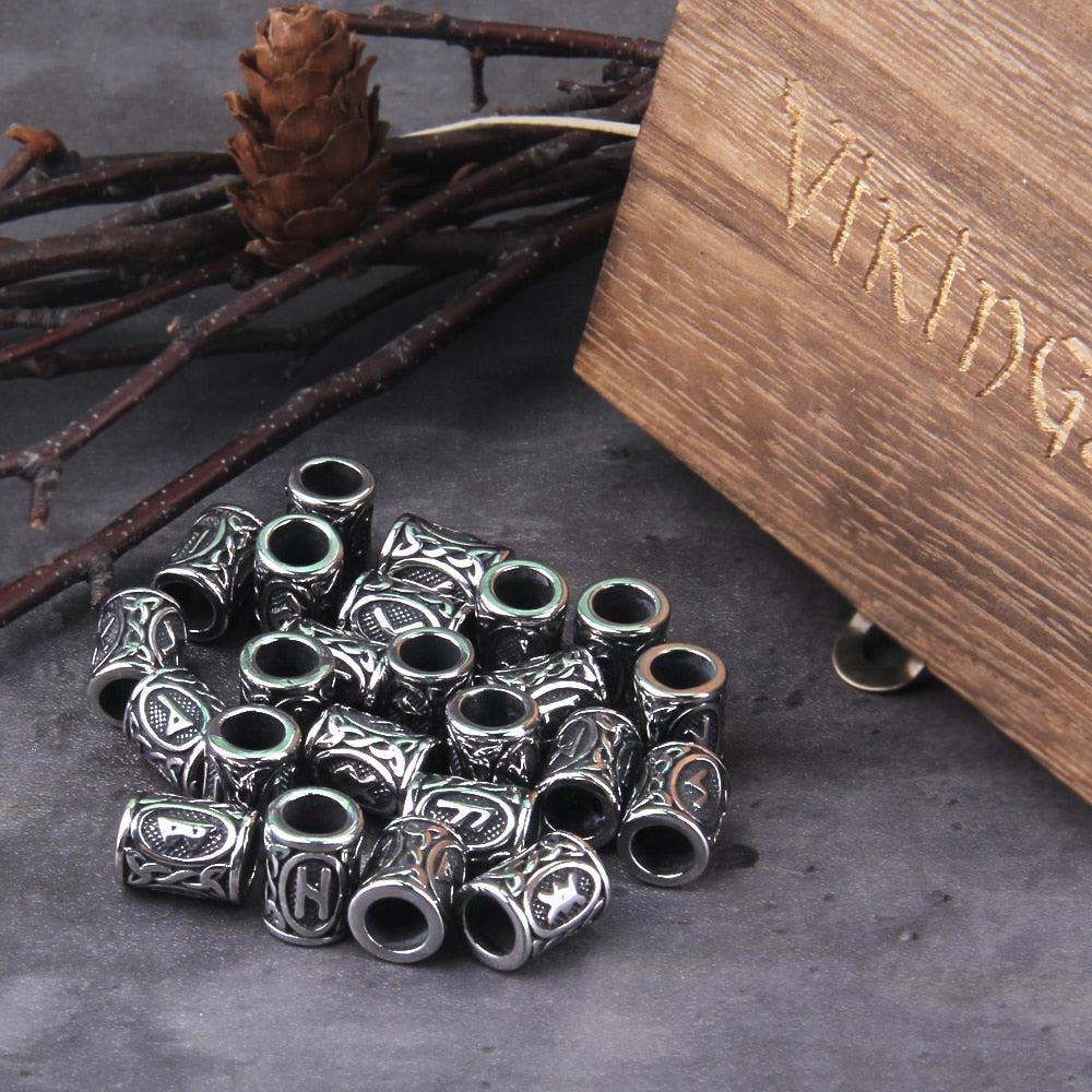 Elder Futhark Rune Beads Set of 24 0 The Pagan Trader