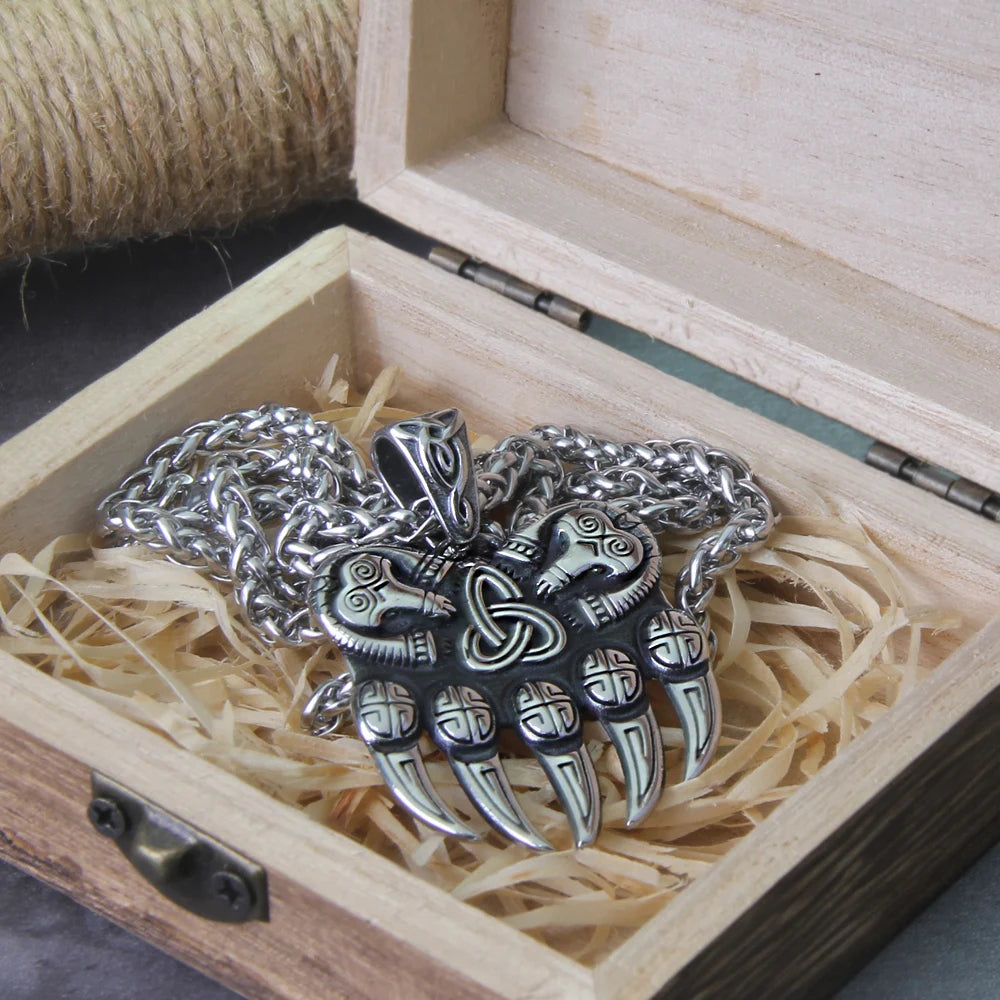 Triquetra Bear Claw - Björn Claw Viking Berserker Amulet 0 The Pagan Trader