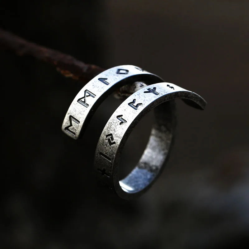 Twisted Design Elder Futhark Norse Viking Ring The Pagan Trader Retro 13