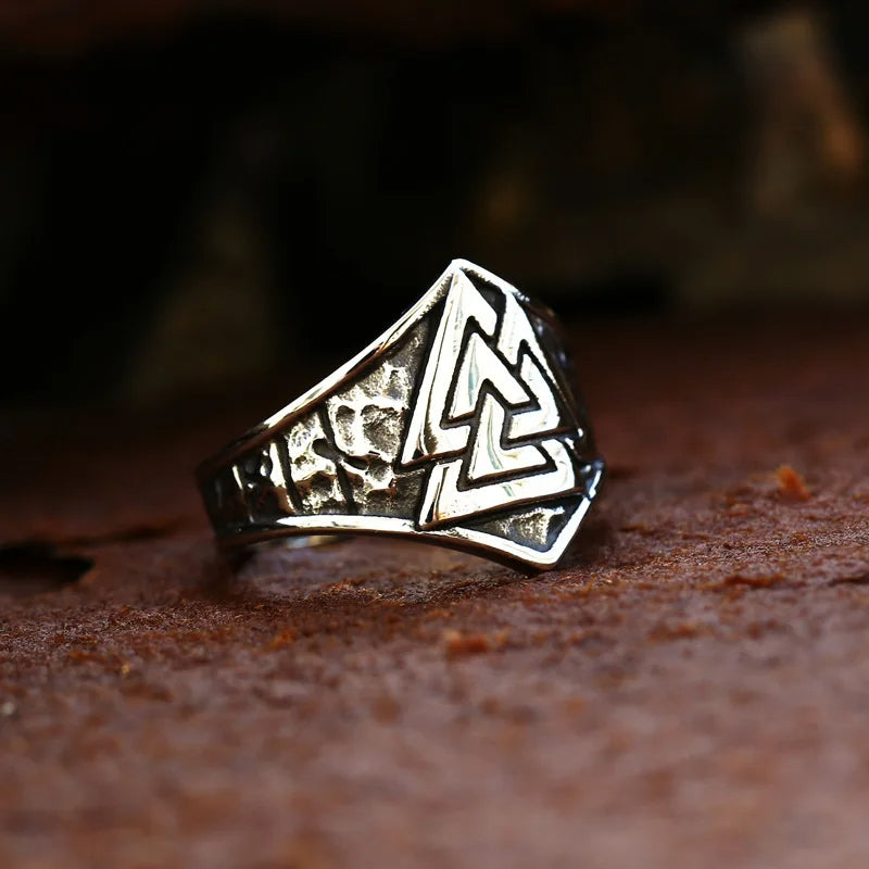 Valknut Crown Ring The Pagan Trader