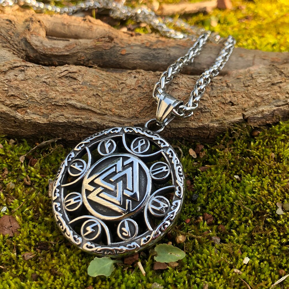 Rune Encircled Valknut Amulet 0 The Pagan Trader