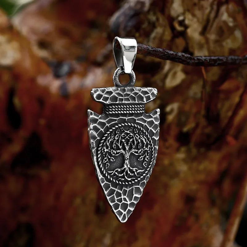 Gungnir's Legacy - Yggdrasil Viking Spearhead Necklace The Pagan Trader
