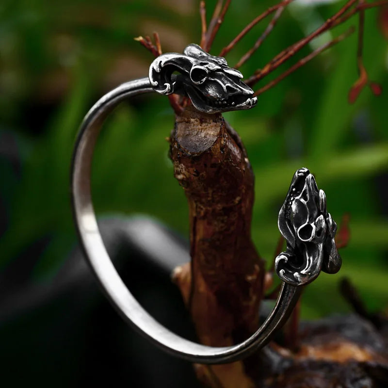 Norse Pagan Thor's Goats Skull Head Viking Arm Ring The Pagan Trader