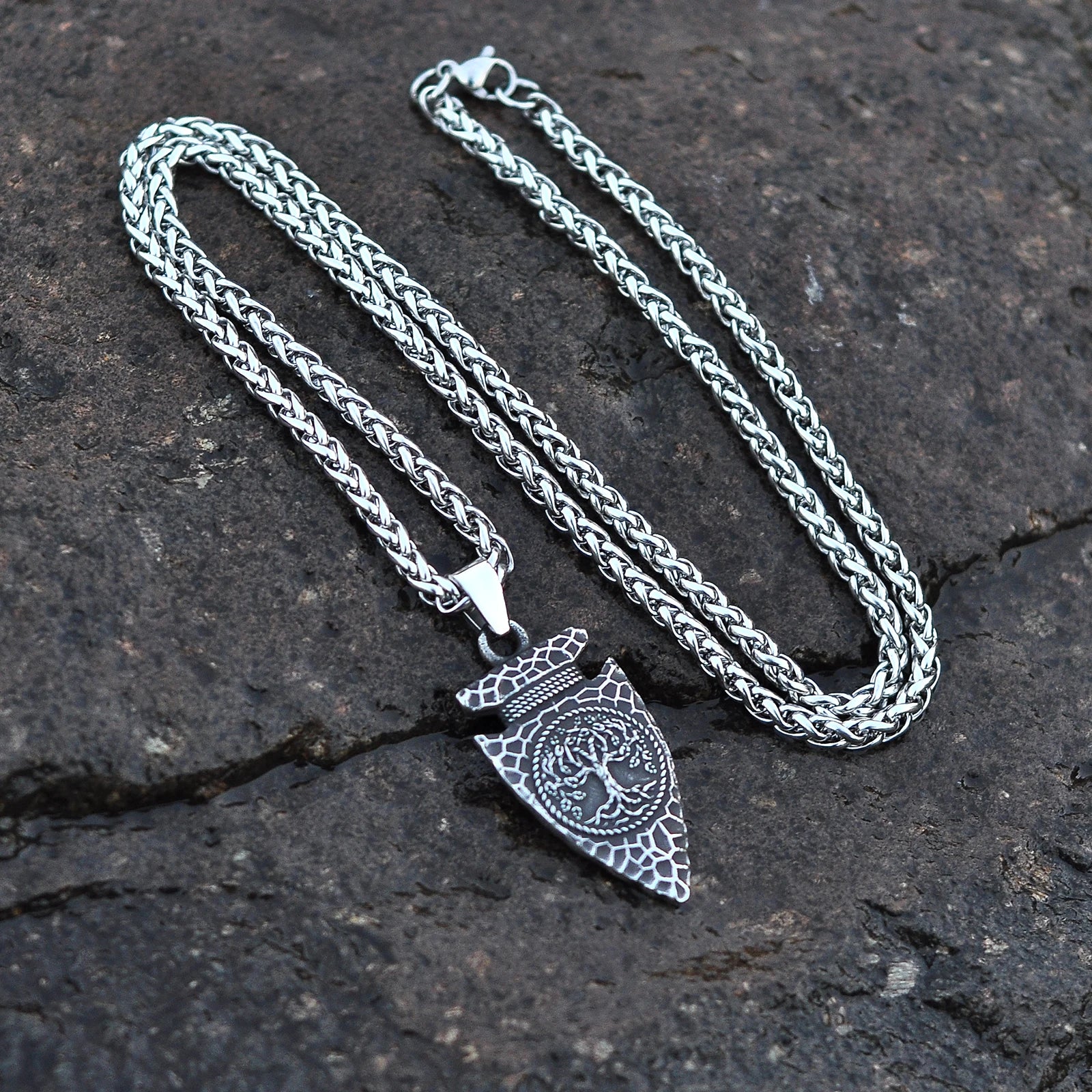 Gungnir's Legacy - Yggdrasil Viking Spearhead Necklace The Pagan Trader