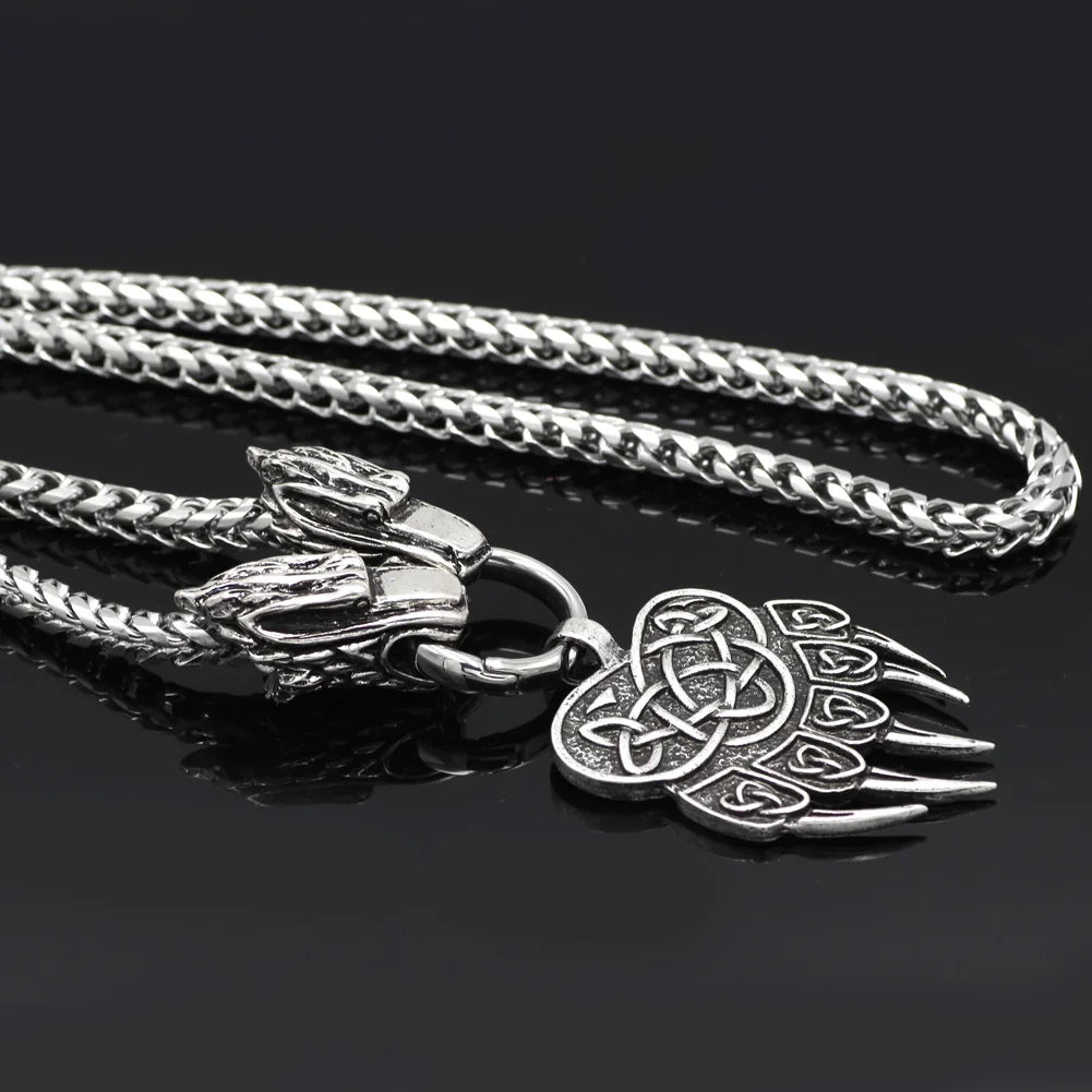 Serpent Clasp Mjölnir Sleek Split Ring Amulet  The Pagan Trader   