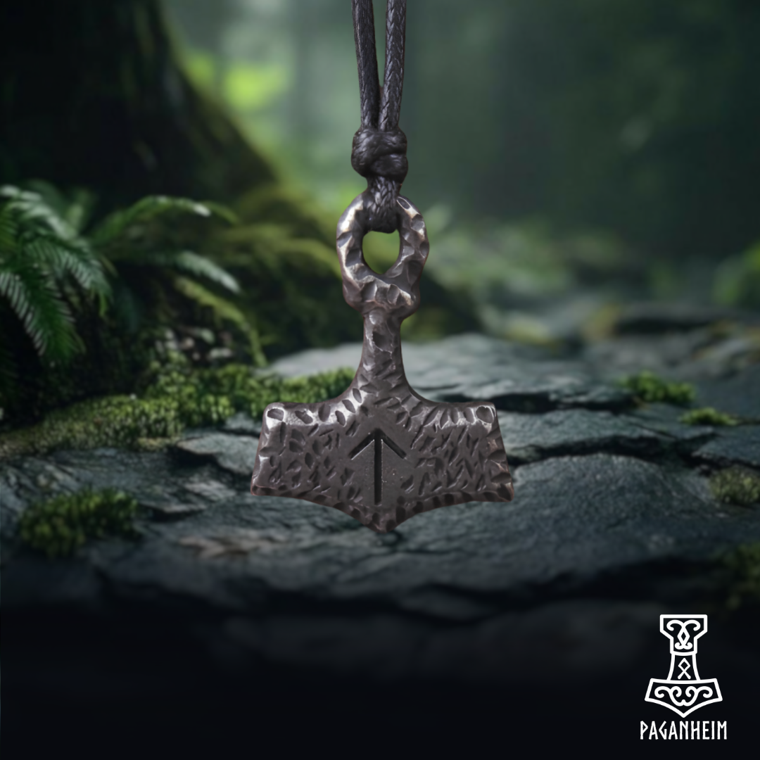 Ancient Tiwaz Rune Mjölnir Thor's Hammer Amulet