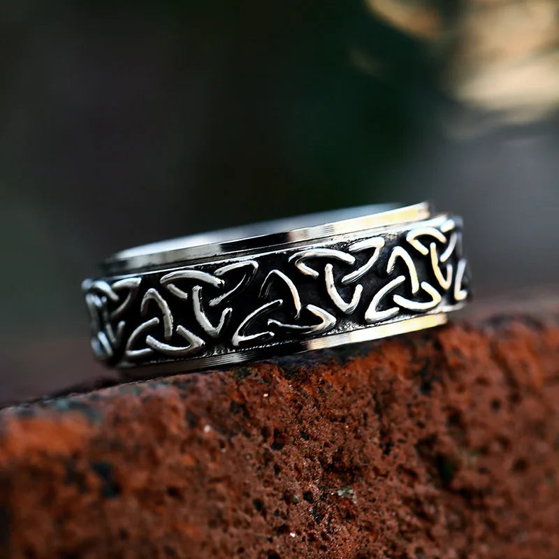 Celtic Triquetra Fidget Spinner Ring  The Pagan Trader   