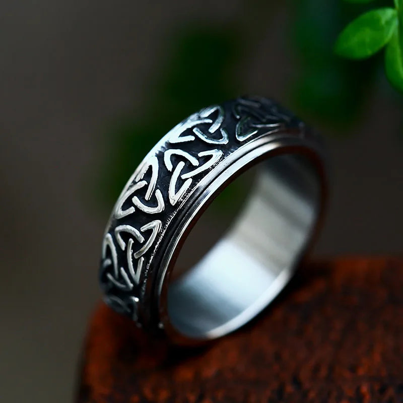 Celtic Triquetra Fidget Spinner Ring  The Pagan Trader   