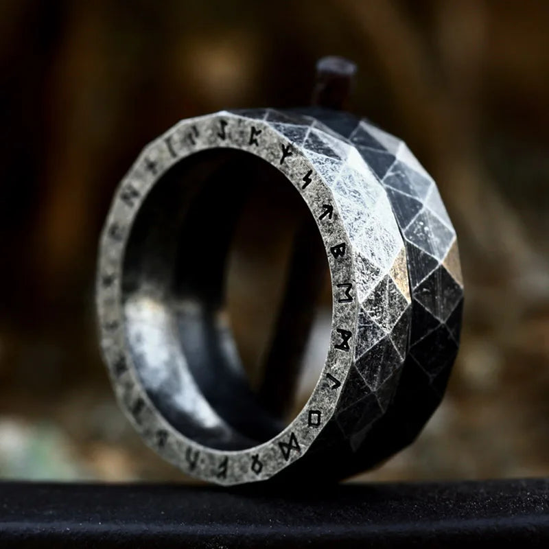 Minimalist Hexed Elder Futhark Nordic Rings  The Pagan Trader   