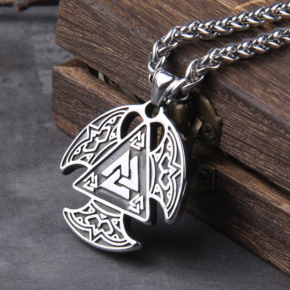 Valknut Gungnir Amulet - Viking Spearhead Necklace 0 Brokkr's Hoard   