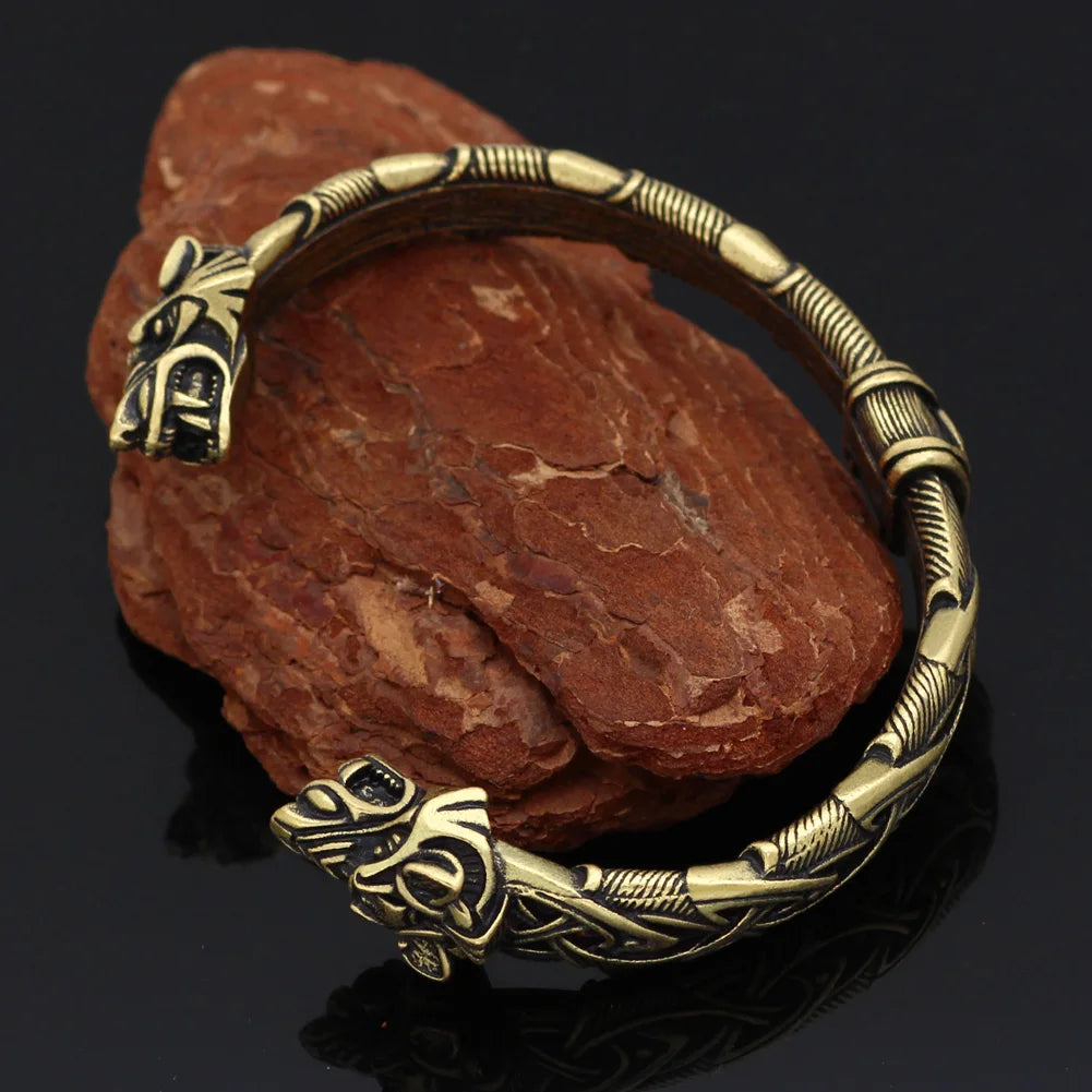 Geri and Freki Norse Viking Wolf Arm Ring  The Pagan Trader   