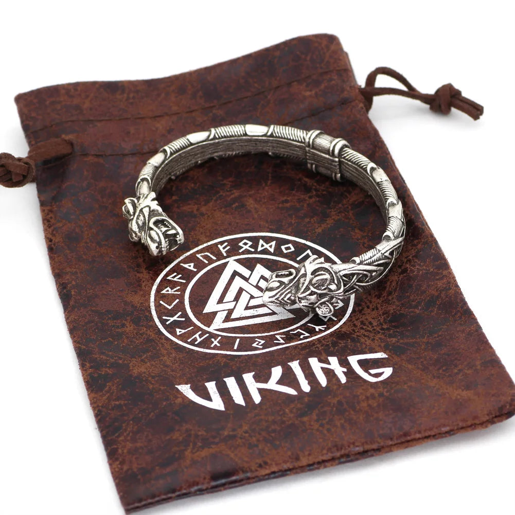 Geri and Freki Norse Viking Wolf Arm Ring  The Pagan Trader   