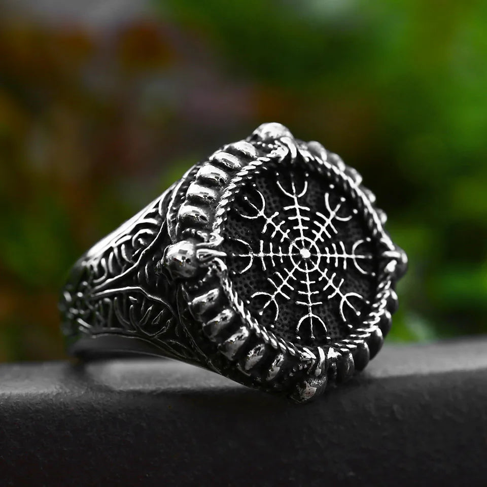 Ægishjálmr Helm of Awe Norse Pagan Ring  The Pagan Trader   