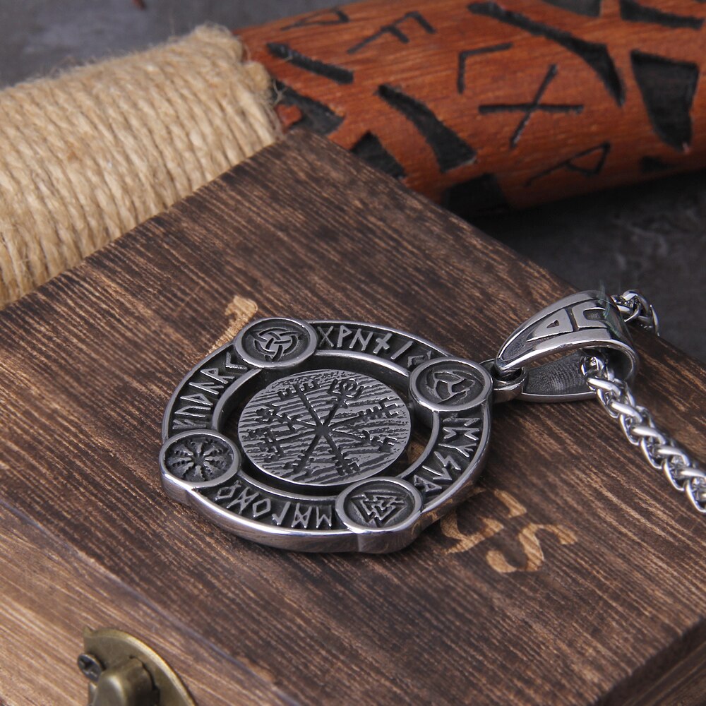 Rotating Vegvísir Amulet 0 The Pagan Trader   