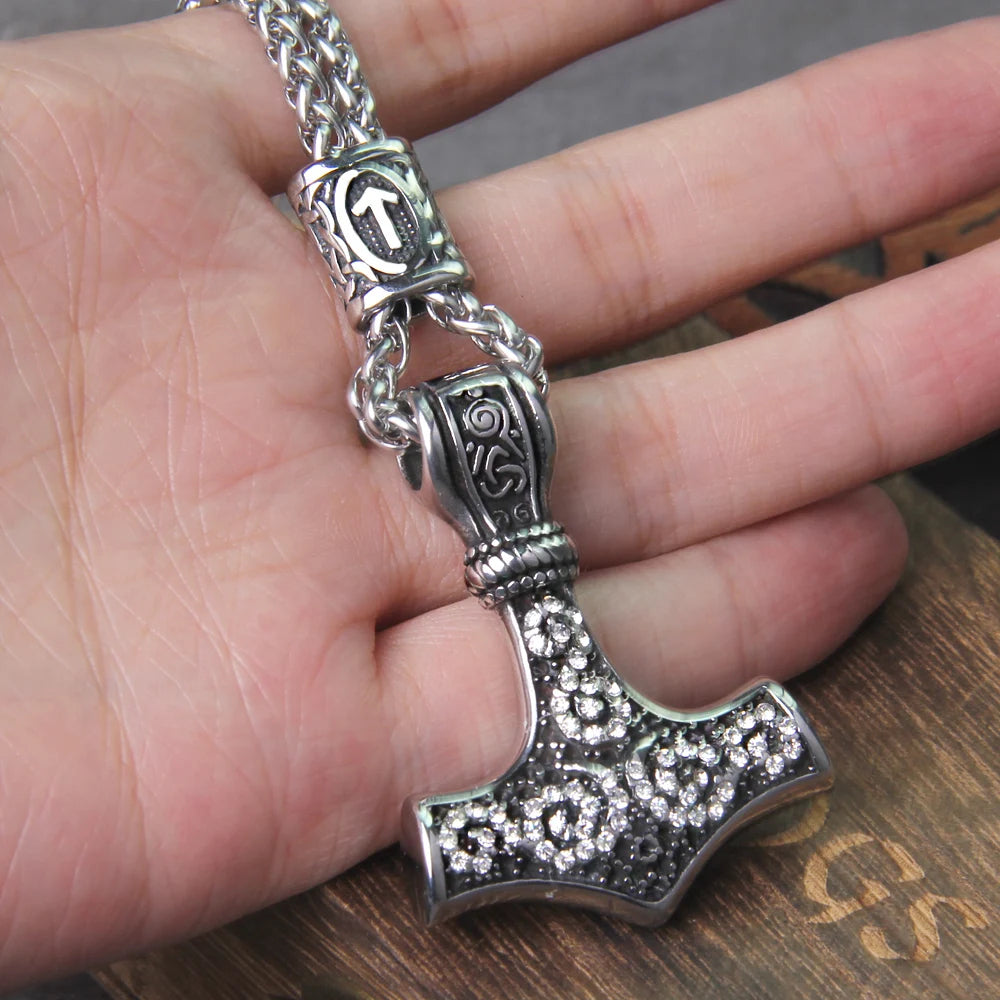 Othala & Tiwaz Mjölnir - Mammen Art Engraved Thor's Hammer Viking Amulet 0 The Pagan Trader   