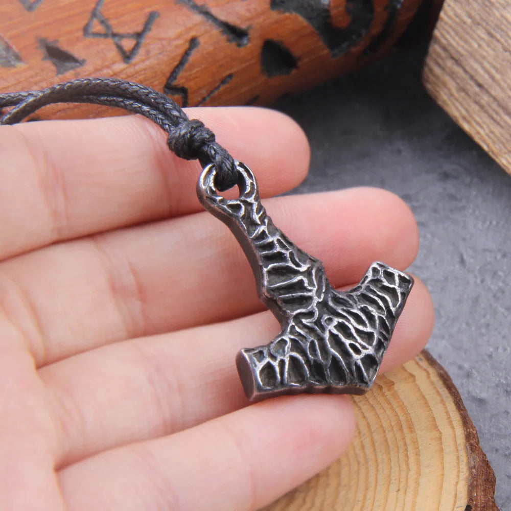 Ancient-style Mjölnir pendant evoking Viking heritage