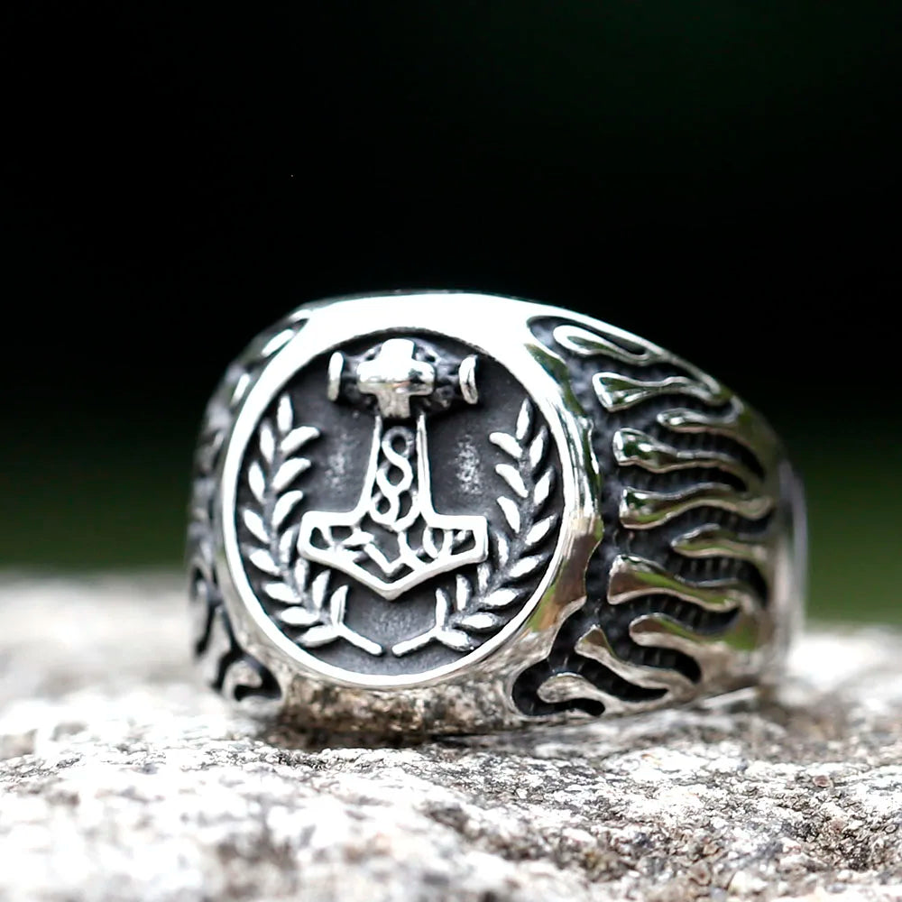 Thor's Hammer Mjölnir Fertility Norse Pagan Ring  The Pagan Trader   