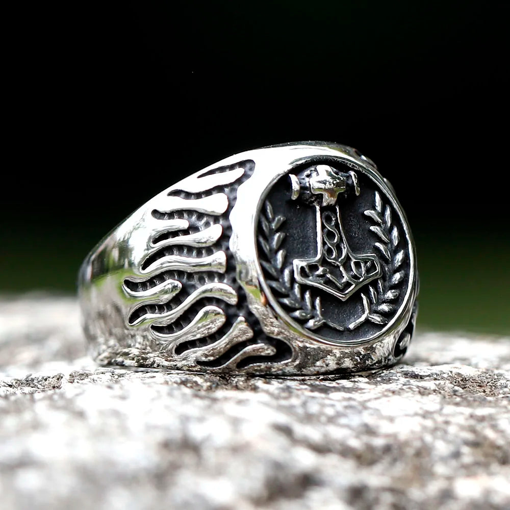 Thor's Hammer Mjölnir Fertility Norse Pagan Ring  The Pagan Trader   