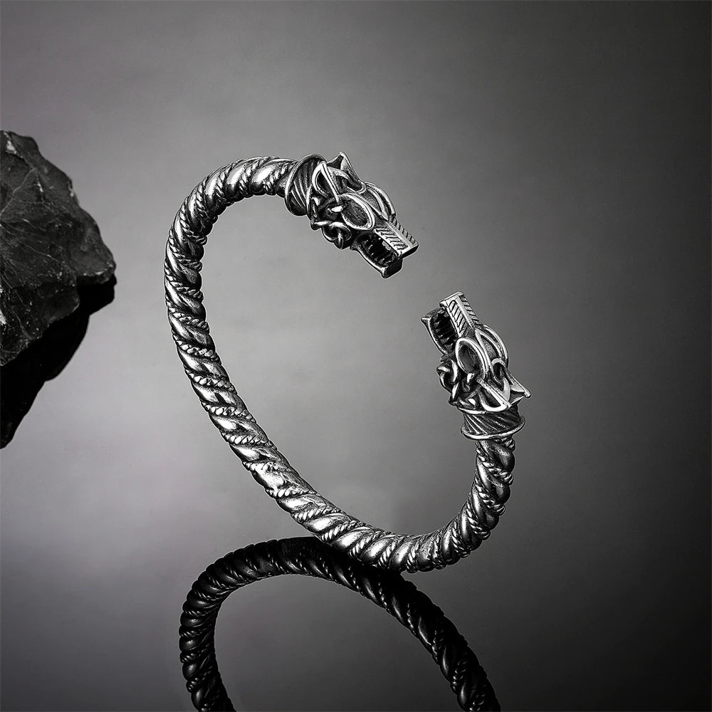 Úlfrreiði - Wolf Viking Cuff Arm Ring  The Pagan Trader   