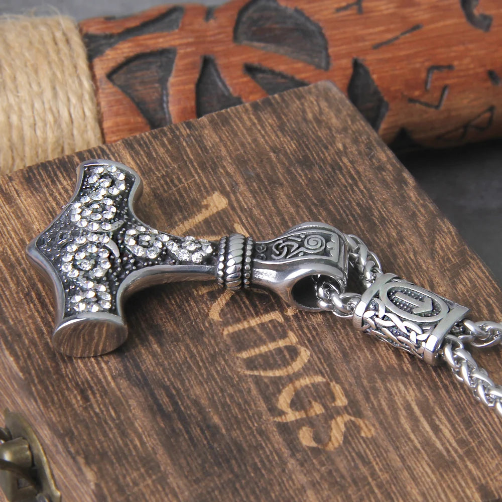 Othala & Tiwaz Mjölnir - Mammen Art Engraved Thor's Hammer Viking Amulet 0 The Pagan Trader   