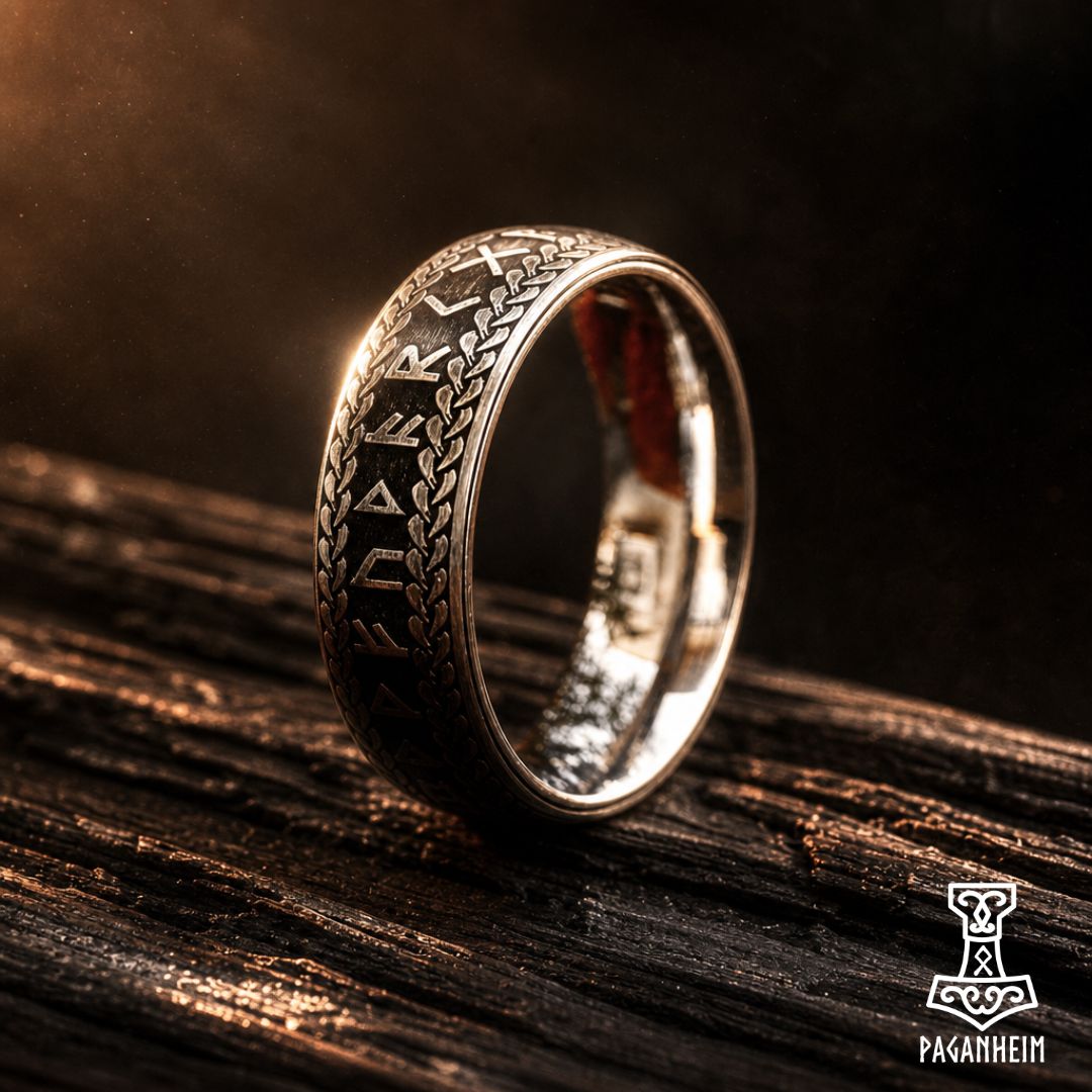 Sleek Gold & Silver Elder Futhark Rune Rings
