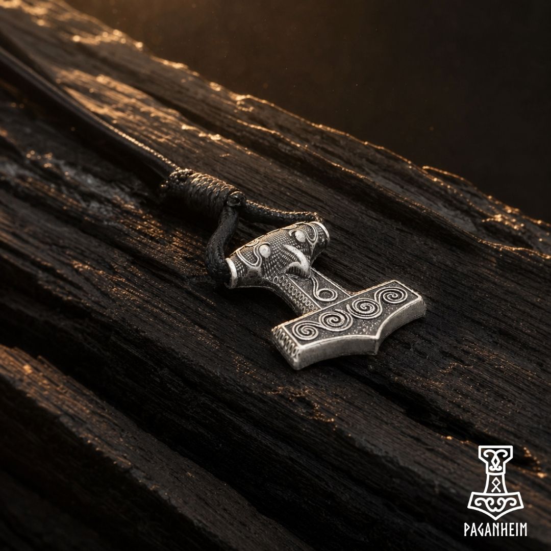 Skåne Mjölnir Waxed Cotton Rope Thor's Hammer Bracelet