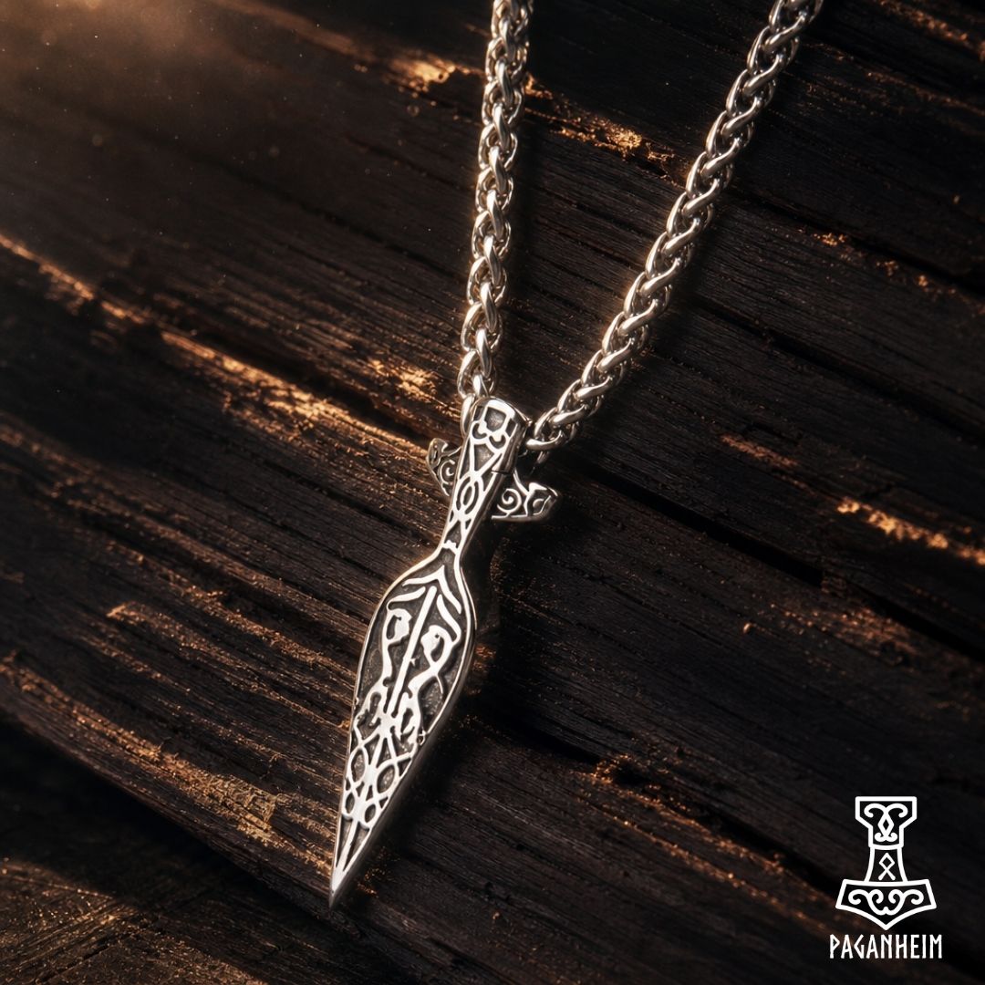 Handcrafted Gungnir Spearhead Byzantine & Jump Ring King Chain Necklace