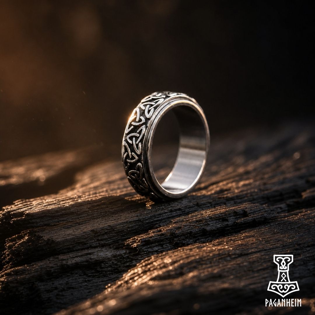 Celtic Triquetra Fidget Spinner Ring | Old Norse & Pagan Jewelry
