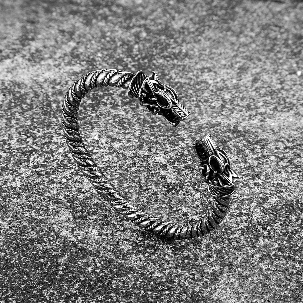 Úlfrreiði - Wolf Viking Cuff Arm Ring  The Pagan Trader   