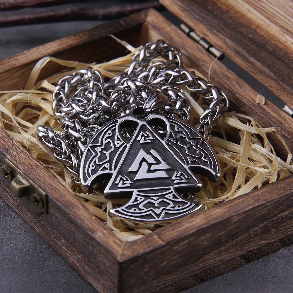 Valknut Gungnir Amulet - Viking Spearhead Necklace 0 Brokkr's Hoard   