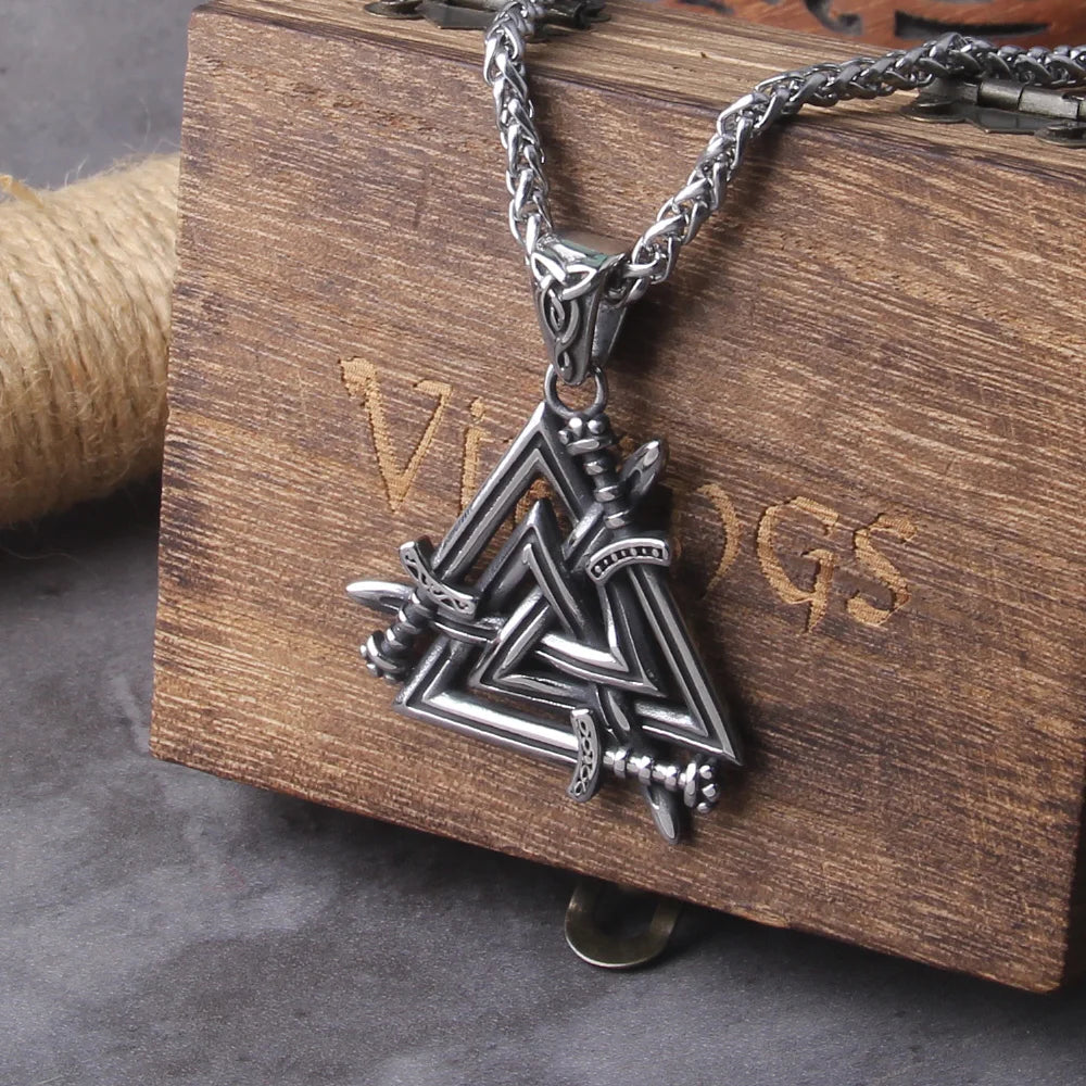 Sword Molten Valknut Amulet 0 The Pagan Trader   