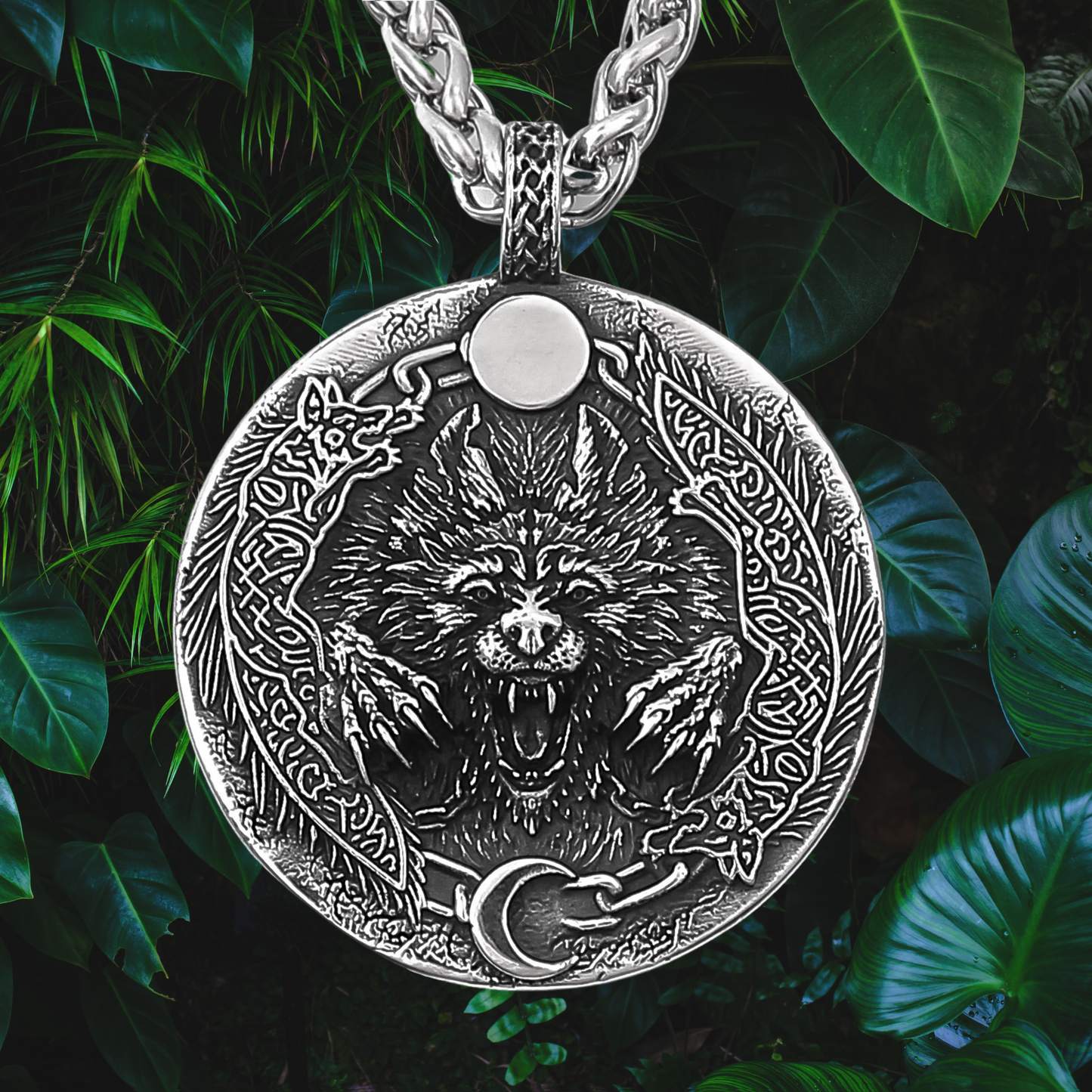 Vánagandr - Fenrir Wheat Chain Wolf Necklace  The Pagan Trader   