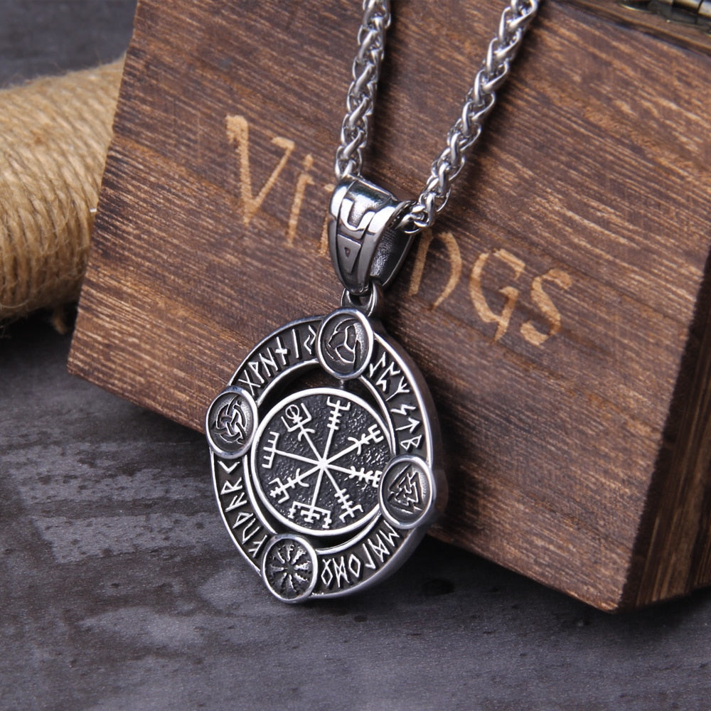 Rotating Vegvísir Amulet 0 The Pagan Trader   