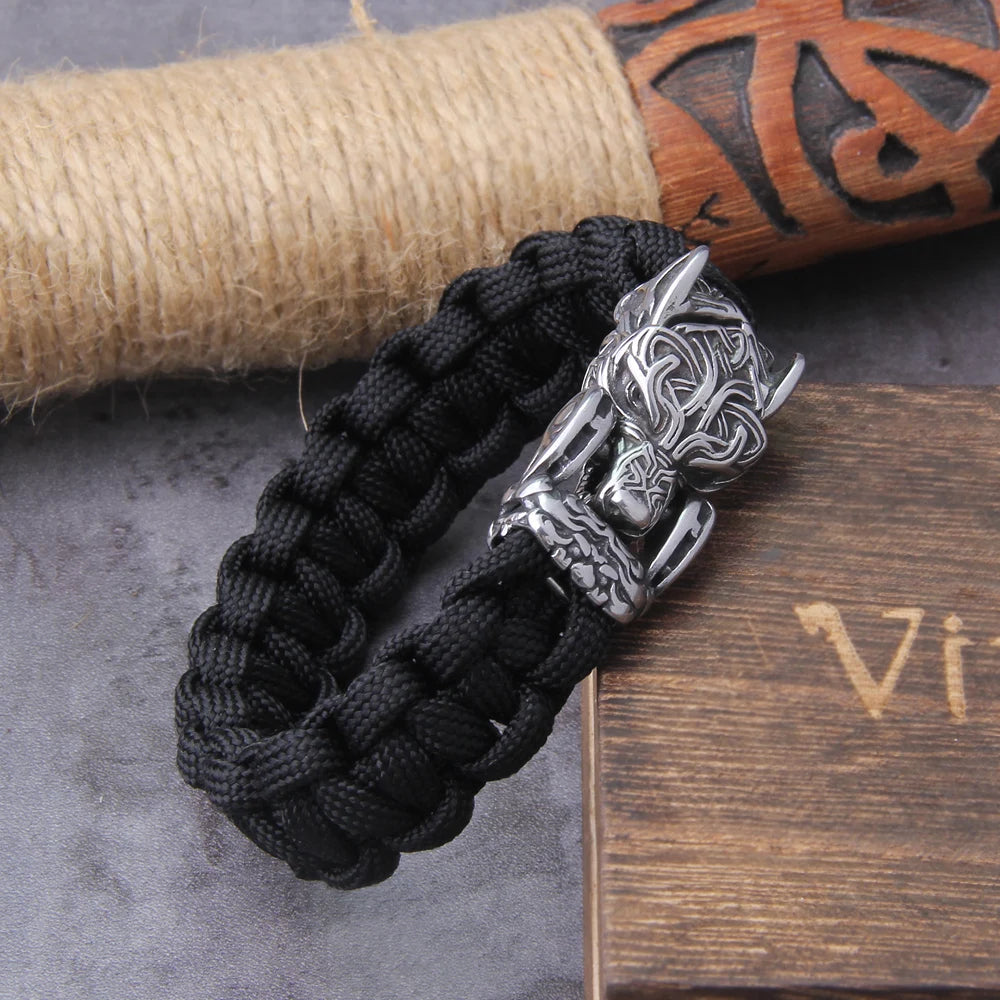 Fenrir Lokison - Handmade Paracord Vikingr Bracelet 0 The Pagan Trader   